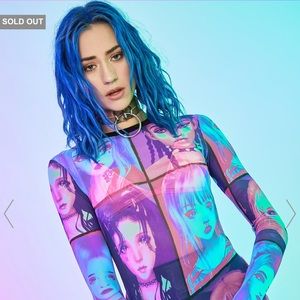 Current mood e girl mesh shirt